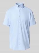 Slim fit zakelijk overhemd in design met korte mouwen