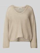 Gebreide pullover met extra brede schouders, model 'MAIJA'