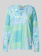 Regular fit blouse met tuniekkraag