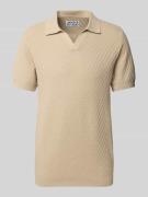 Regular fit poloshirt met structuurmotief