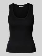 Slim fit tanktop in riblook