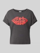 T-shirt met labelprint, model 'BOHDI'