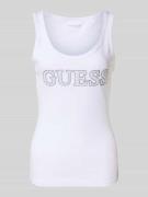 Tanktop met logo en siersteentjes