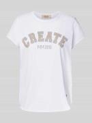T-shirt met labelprint, model 'Celli'