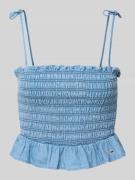 Slim fit top van puur katoen