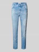 Slim fit jeans met siersteentjes, model 'Ornella'