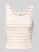 Slim fit tanktop in riblook, model 'NESSA'