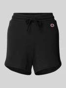 Sweatshorts met labeldetail