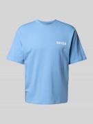 Regular fit T-shirt van een mix van katoen en viscose