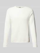 Gebreide pullover met labelpatch, model 'HILL'