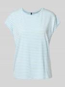 Regular fit T-shirt van een mix van lyocell en elastaan, model 'AVA'