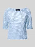 Gebreid shirt met ajourpatroon