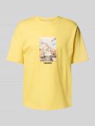 Regular fit T-shirt van een mix van katoen en viscose