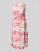 Midi-jurk met V-hals, model 'AROLA'