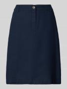 Knielange rok van een mix van linnen en viscose, model 'Lava'