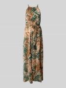 Maxi-jurk met strikceintuur