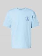 T-shirt met labelprint en ronde hals