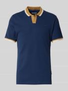 Regular fit poloshirt met V-hals, model 'Evo'