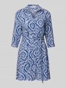 Overhemdjurk van viscose met strikceintuur