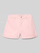 Korte regular fit jeans met steekzakken