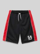 Regular fit sweatshorts met labelprint