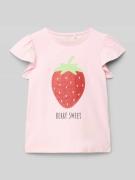 T-shirt met motief- en statementprint, model 'FOLLYGLITTER'