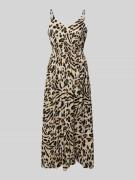 Midi-jurk van viscose met V-hals, model 'MARRAKECH'