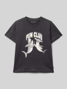 Regular fit T-shirt van puur katoen