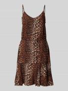 Getailleerde mini-jurk met tailleband, model 'NYA'