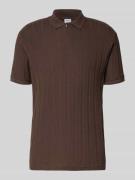 Slim fit poloshirt met structuurmotief, model 'JADEN'