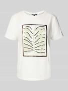 T-shirt met pailletten en ronde hals