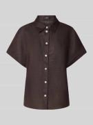 Slim fit linnen blouse met 1/2-mouwen, model 'Felisa'
