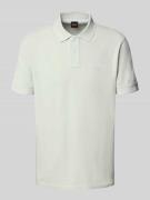 Slim fit poloshirt met labelprint, model 'Prime'