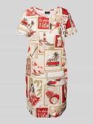 Knielange jurk met ronde hals