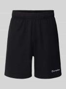 Relaxed fit korte broek met labelstitching, model 'ICONS'