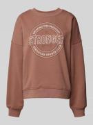 Relaxed fit sweatshirt met extra brede schouders