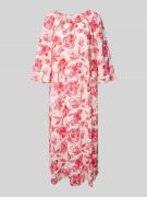 Midi-jurk met ronde hals