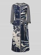 Midi-jurk met ronde hals