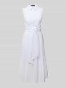 Midi-jurk met knoopdetail