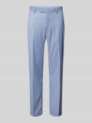 Slim fit pantalon met linnen