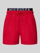 Regular fit zwembroek met label in band