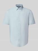 Slim fit linnen overhemd met knoopsluiting