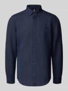 Regular fit linnen overhemd met button-downkraag