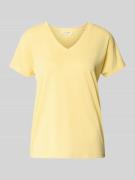 T-shirt met V-hals, model 'Fenya'