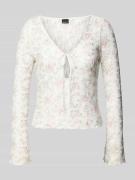 Shirt met lange mouwen en druppelvormige hals