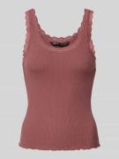 Regular fit tanktop met volants bij de zoom, model 'SRA'