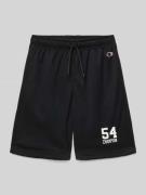 Regular fit sweatshorts met labelprint