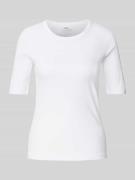 Slim fit T-shirt van katoenmix