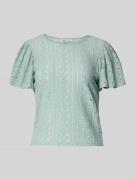 Regular fit T-shirt met ajourpatroon, model 'RIVERSIDE'