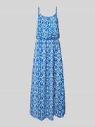 Getailleerde maxi-jurk met all-over motief, model 'WINNER'